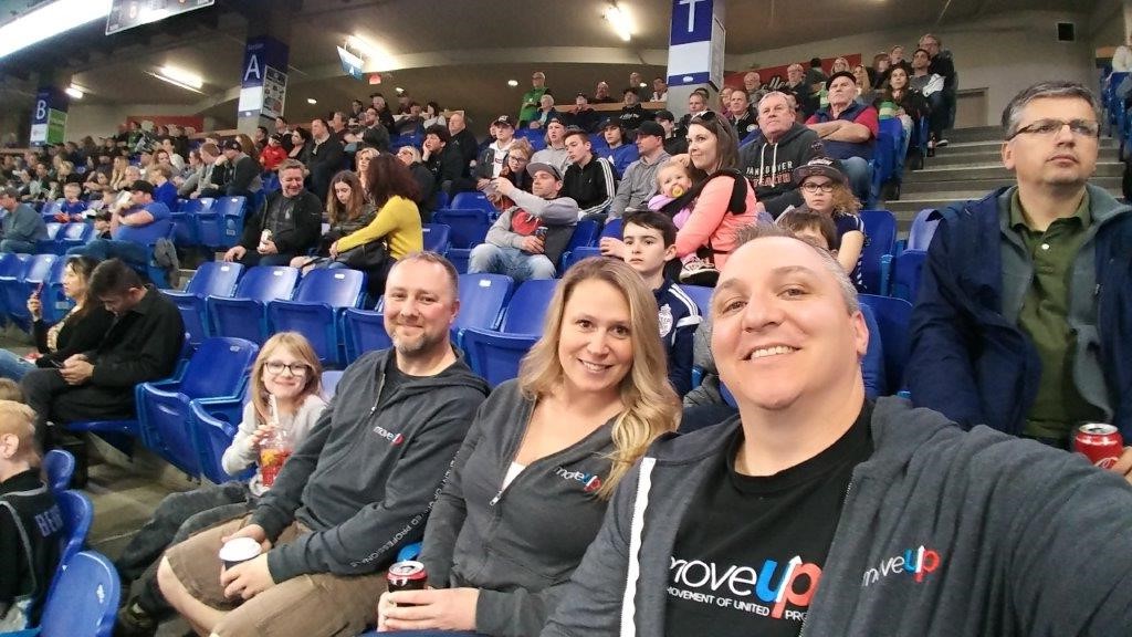 MoveUP members at Vancouver Stealth game