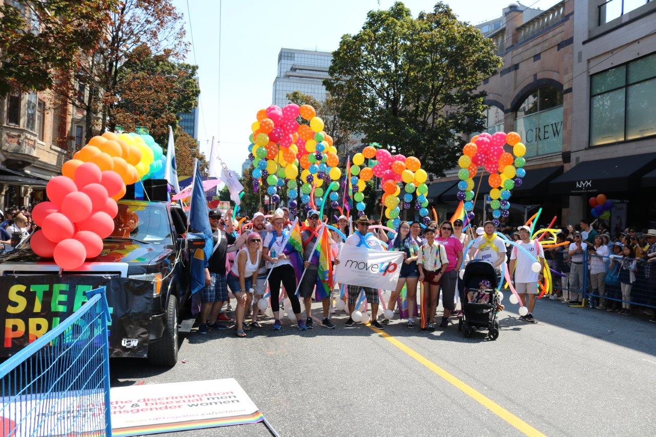MoveUP at the 2018 Vancouver Pride Parade