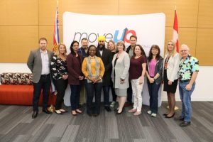 Jagmeet Singh with MoveUP staff