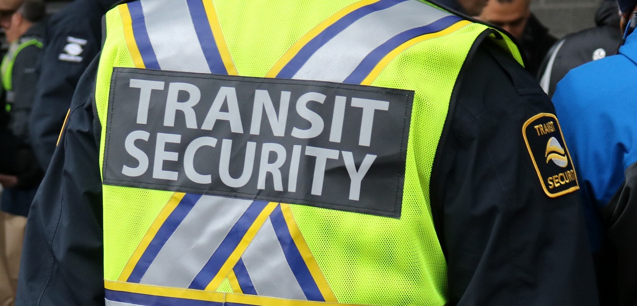 Back of a transit security vest