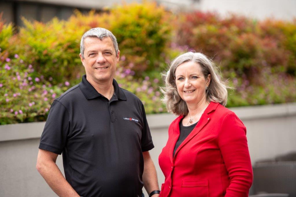 Graeme Hutchison and Lori Mayhew posing for a photo