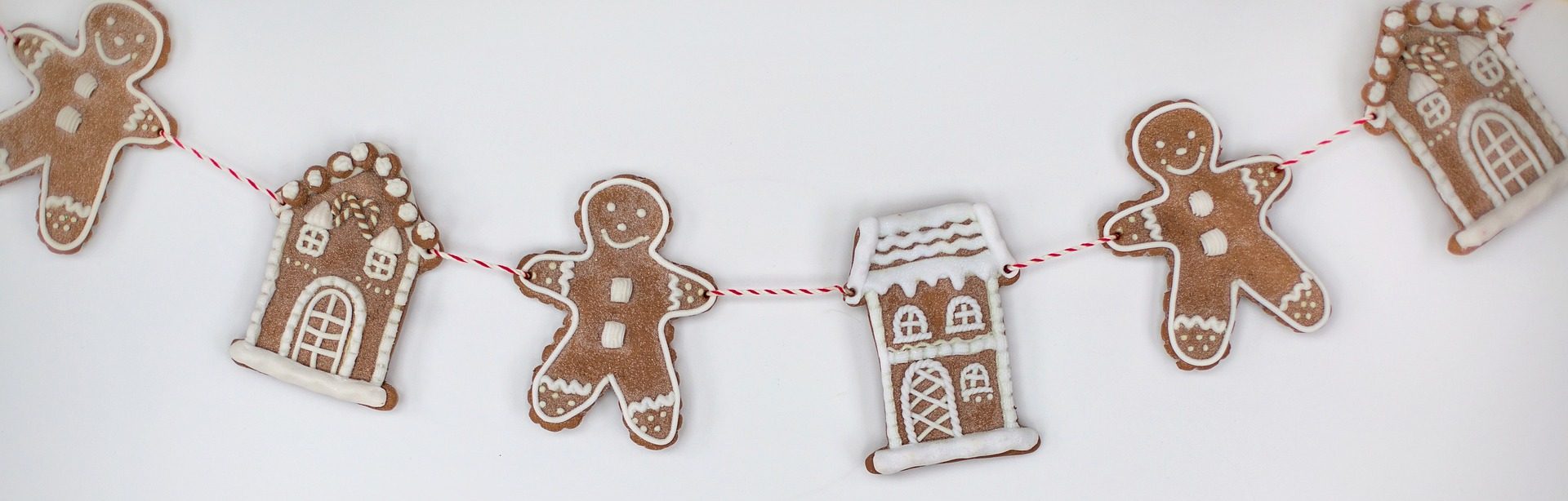 Image of gingerbread houses and people
