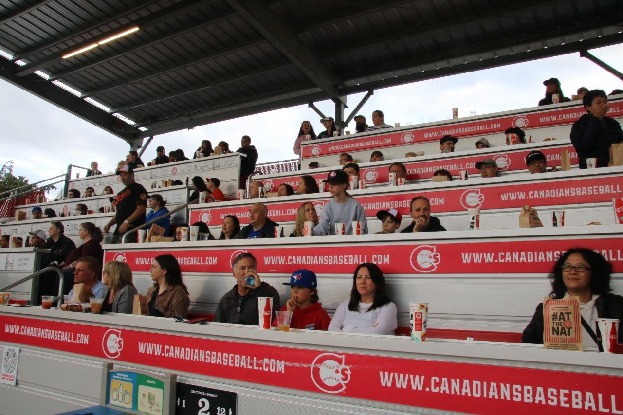 MoveUP members in the stands at Vancouver Canadians baseball game