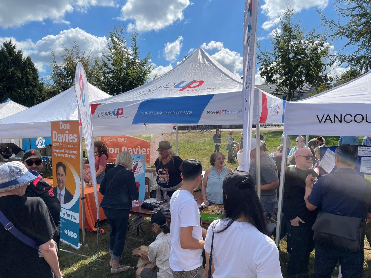 MoveUP tent at 2022 Labour Day event