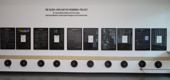 Black Lives Matter Memorial Project display