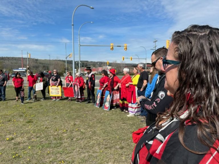 Attendees at the Red Dress Alert event announcement in Prince George, 2024