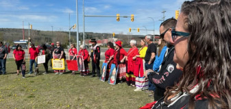 Attendees at the Red Dress Alert event announcement in Prince George, 2024