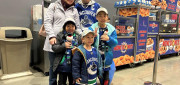 Family wearing Canucks gear