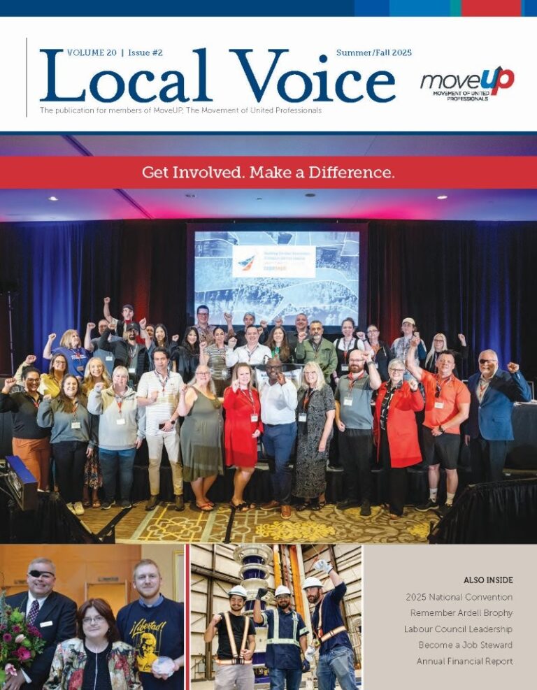 Front page cover of the Local Voice magazine Summer/Fall 2025 featuring a group photo of delegates at the 2025 COPE Convention