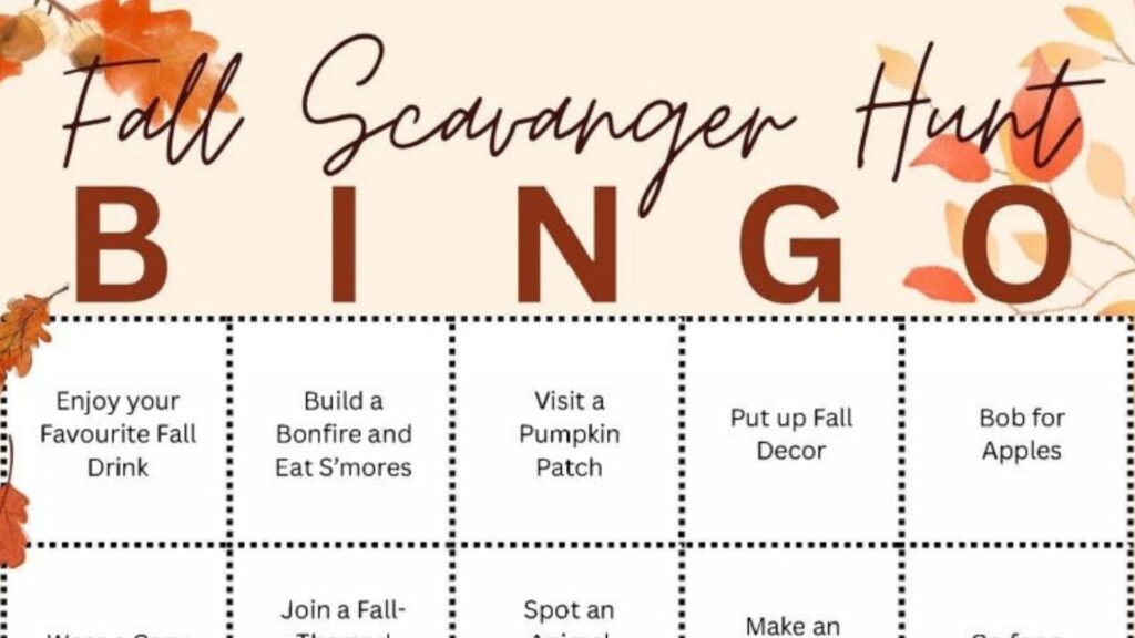 Fall Scavenger Hunt Bingo card teaser image