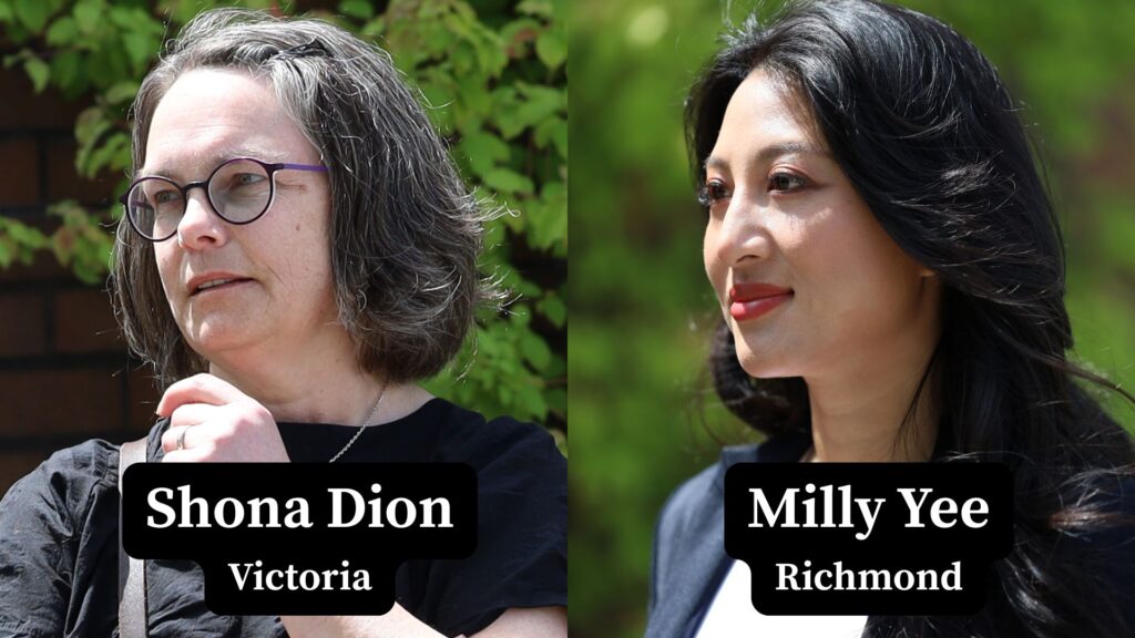 Photo of Shona Dion and Milly Yee with their names printed