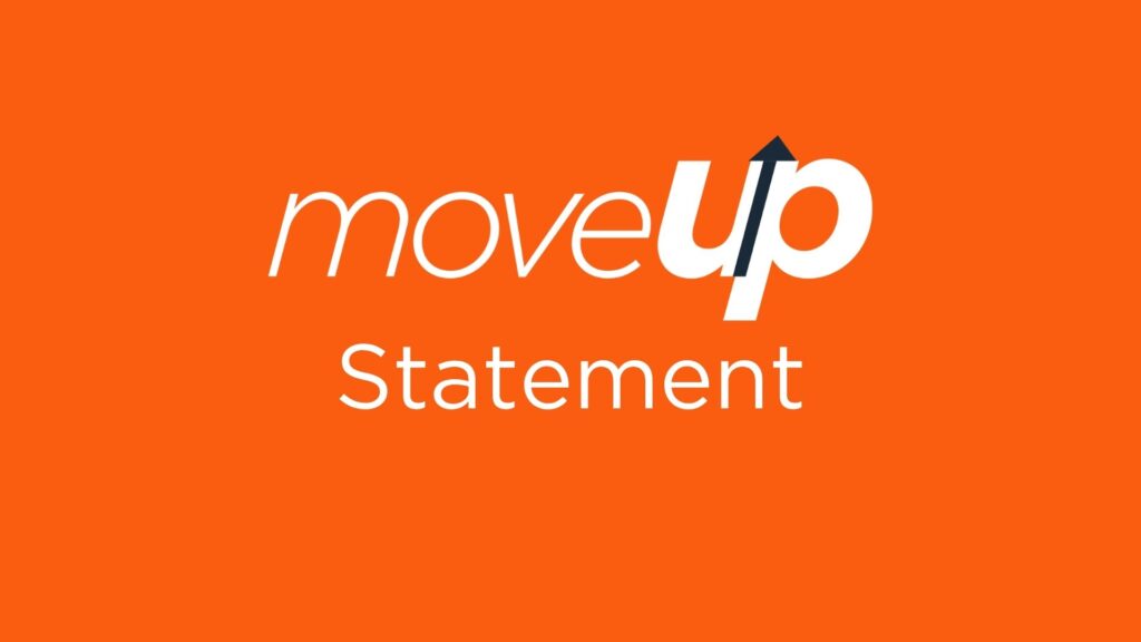 MoveUP statement on orange background